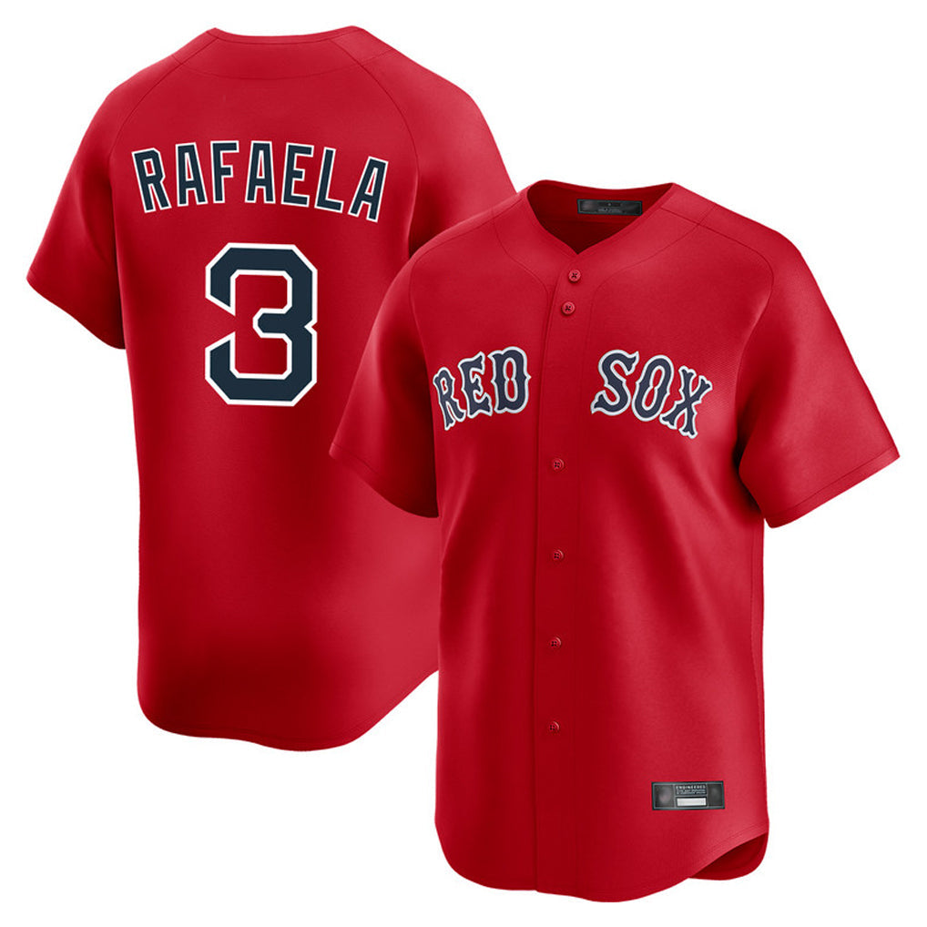 Kooe B.Red Sox #3 Ceddanne Rafaela Player Red Limited Home Game Stitched Jersey