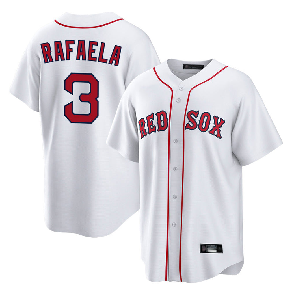 Kooe B.Red Sox #3 Ceddanne Rafaela Player White Home Game Stitched Jersey