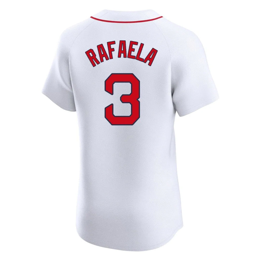 Kooe B.Red Sox #3 Ceddanne Rafaela Player White Limited Elite Home Game Stitched Jerseys