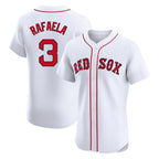 Kooe B.Red Sox #3 Ceddanne Rafaela Player White Limited Elite Home Game Stitched Jersey
