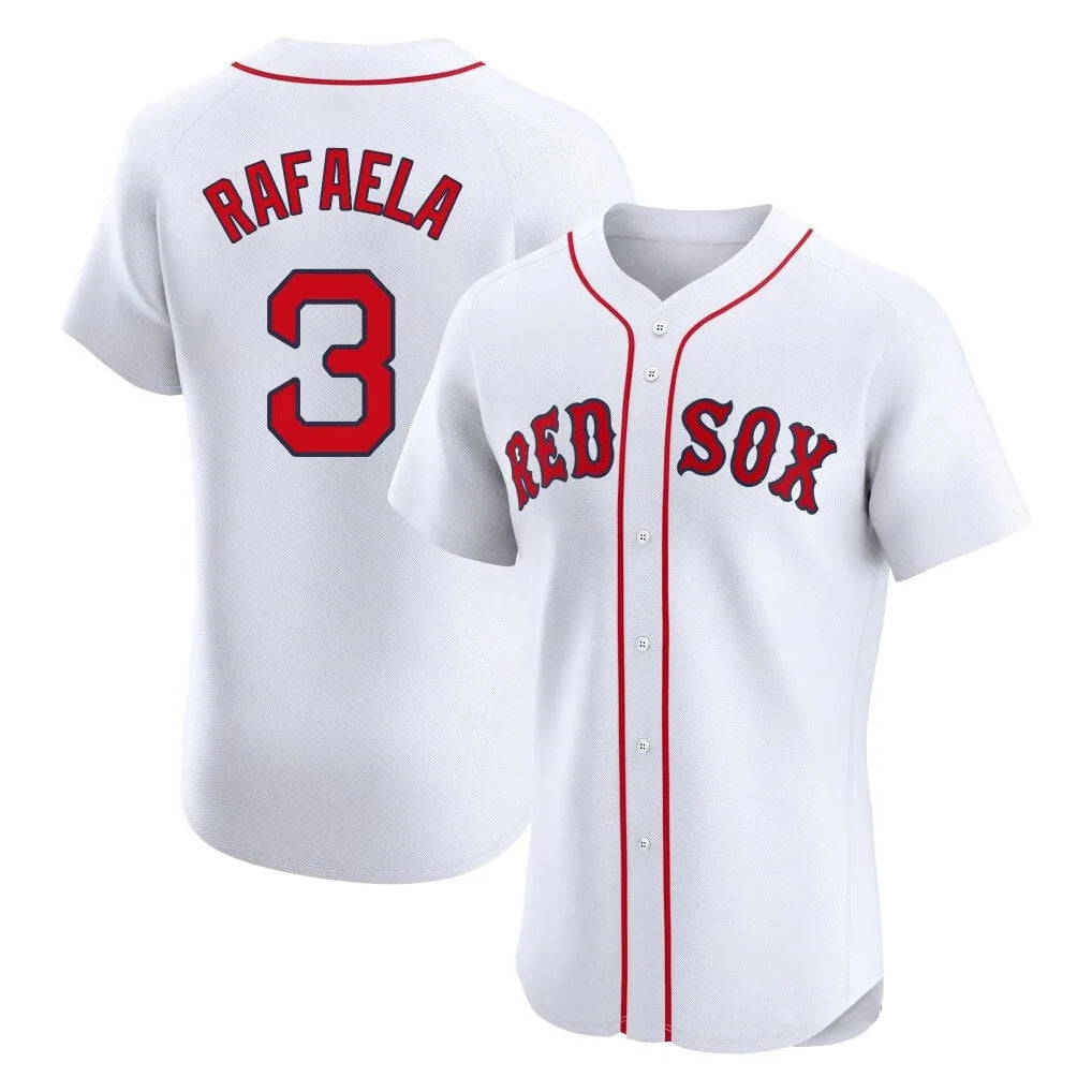 Kooe B.Red Sox #3 Ceddanne Rafaela Player White Limited Elite Home Game Stitched Jersey