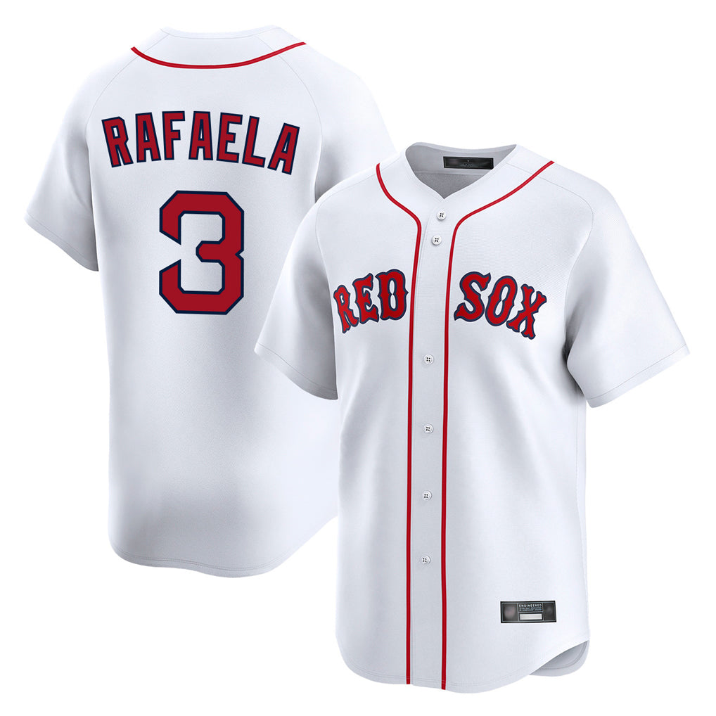 Kooe B.Red Sox #3 Ceddanne Rafaela Player White Limited Home Game Stitched Jersey