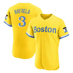 Kooe B.Red Sox #3 Ceddanne Rafaela Player Yellow Limited Elite Home Game Stitched Jersey