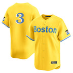 Kooe B.Red Sox #3 Ceddanne Rafaela Player Yellow Limited Home Game Stitched Jersey