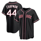 Kooe B.Red Sox #44 Aroldis Chapman Player Black Out Home Game Stitched Jerseys