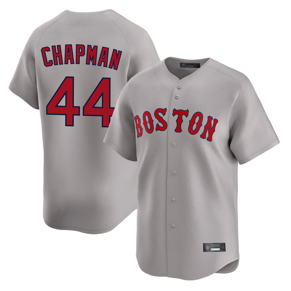 Kooe B.Red Sox #44 Aroldis Chapman Player Gray Road Limited Home Game Stitched Jerseys