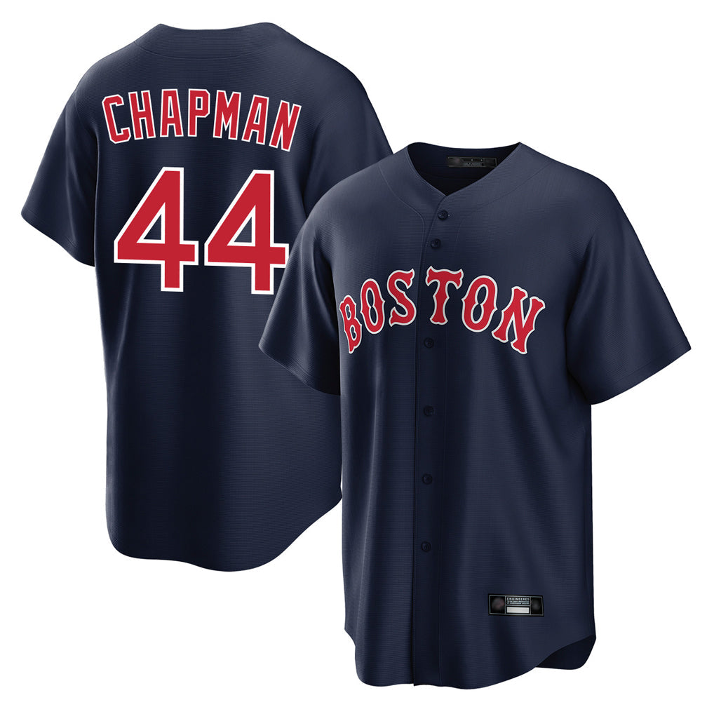 Kooe B.Red Sox #44 Aroldis Chapman Player Navy Home Game Stitched Jerseys