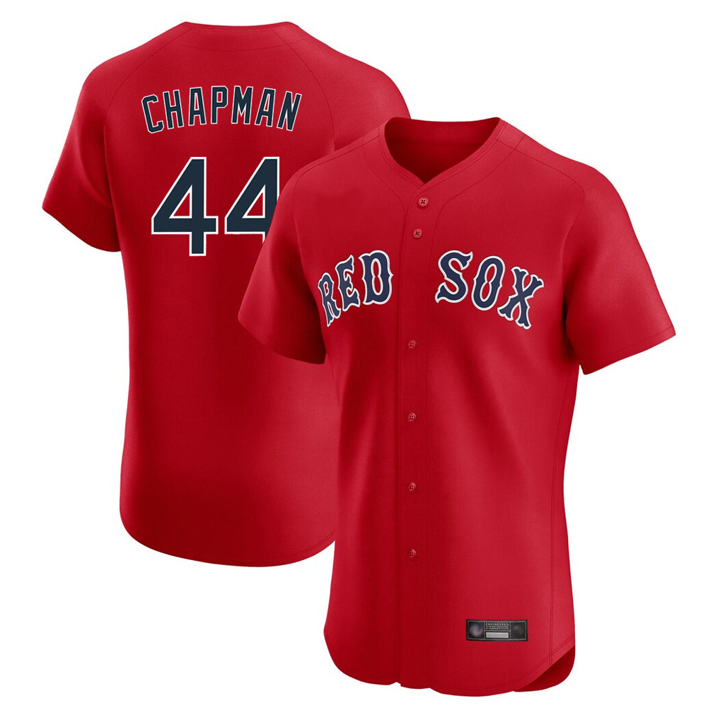 Kooe B.Red Sox #44 Aroldis Chapman Player Red Limited Elite Home Game Stitched Jerseys