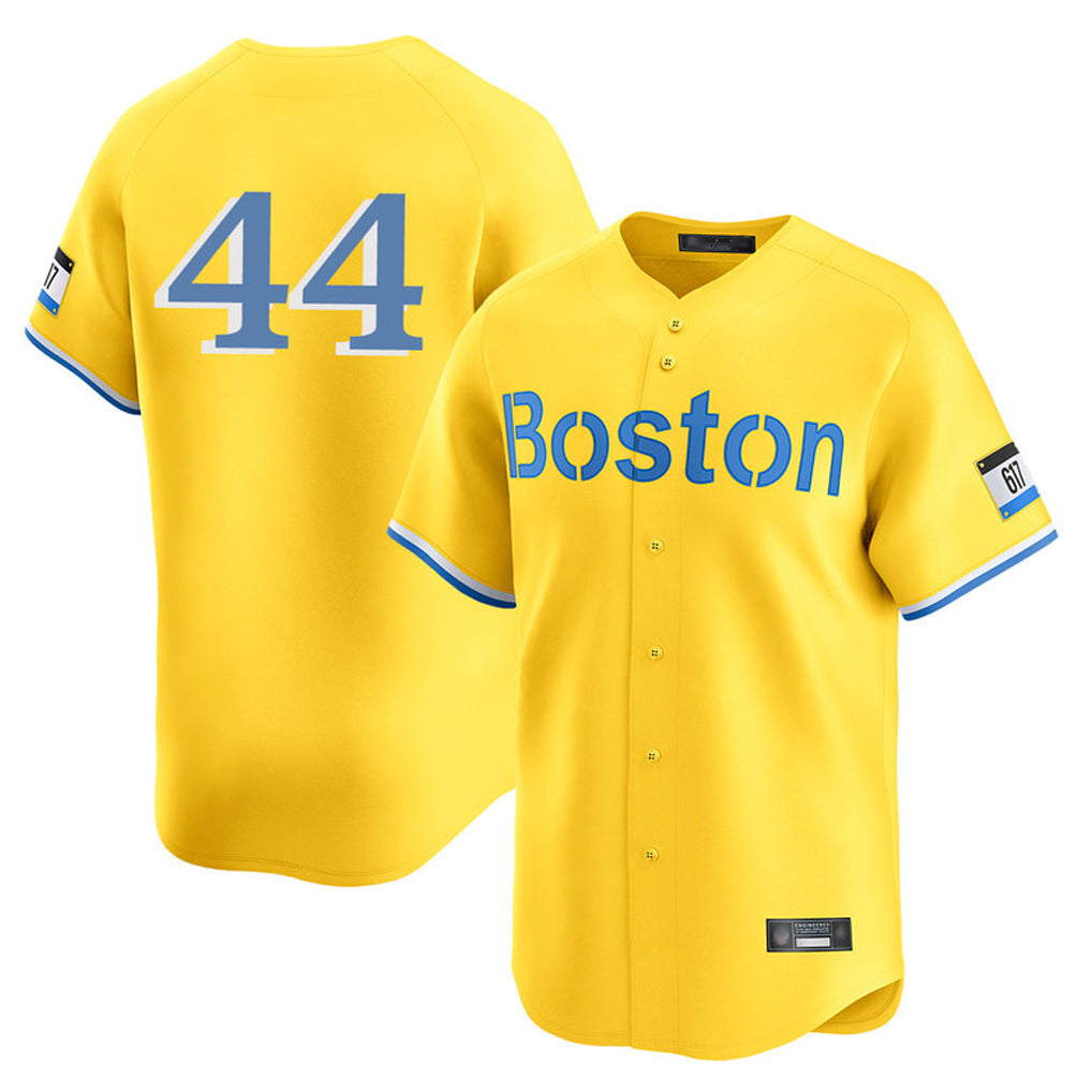 Kooe B.Red Sox #44 Aroldis Chapman Player Yellow Limited Home Game Stitched Jerseys
