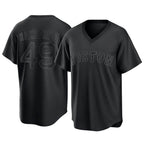 Kooe B.Red Sox #49 Tim Wakefield Player Black T-shirt Home Game Stitched Jerseys