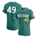 Kooe B.Red Sox #49 Tim Wakefield Player Green City Connect Limited Elite Home Game Stitched Jerseys