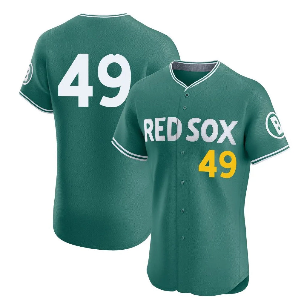 Kooe B.Red Sox #49 Tim Wakefield Player Green City Connect Limited Elite Home Game Stitched Jerseys