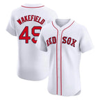 Kooe B.Red Sox #49 Tim Wakefield Player White Limited Elite Home Game Stitched Jerseys
