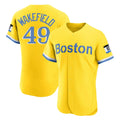 Kooe B.Red Sox #49 Tim Wakefield Player Yellow Limited Elite Home Game Stitched Jerseys