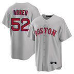 Kooe B.Red Sox #52 Wilyer Abreu Player Gray Road Home Game Stitched Jerseys
