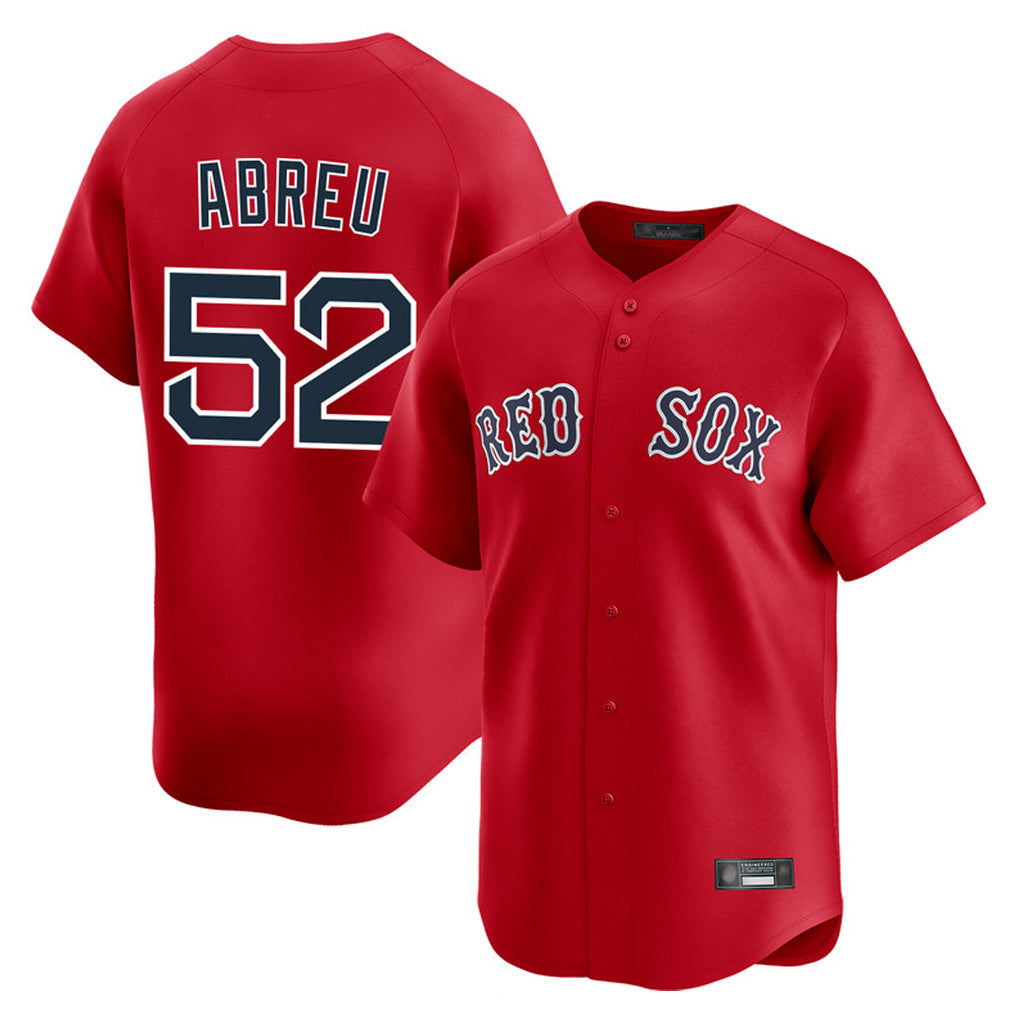 Kooe B.Red Sox #52 Wilyer Abreu Player Red Limited Home Game Stitched Jerseys