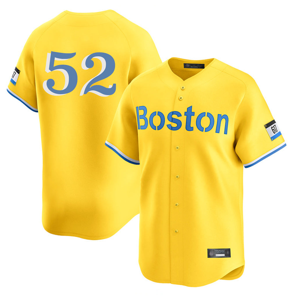 Kooe B.Red Sox #52 Wilyer Abreu Player Yellow Limited Home Game Stitched Jerseys