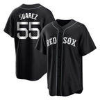 Kooe B.Red Sox #55 Ranger Su¨¢rez Player Black Home Game Stitched Jerseys