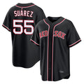 Kooe B.Red Sox #55 Ranger Su¨¢rez Player Black Out Home Game Stitched Jerseys