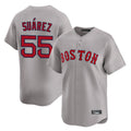 Kooe B.Red Sox #55 Ranger Su¨¢rez Player Gray Road Limited Home Game Stitched Jerseys