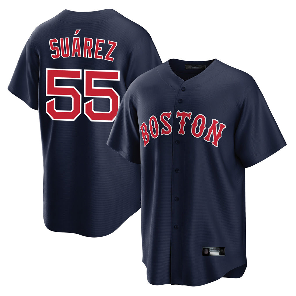 Kooe B.Red Sox #55 Ranger Su¨¢rez Player Navy Home Game Stitched Jerseys