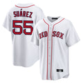 Kooe B.Red Sox #55 Ranger Su¨¢rez Player White Home Game Stitched Jerseys