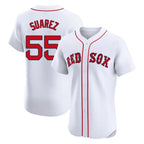 Kooe B.Red Sox #55 Ranger Su¨¢rez Player White Limited Elite Home Game Stitched Jerseys