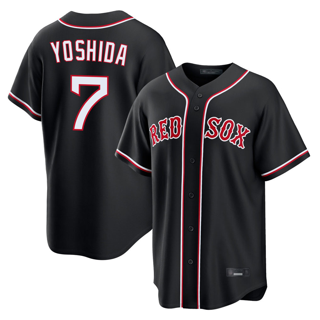 Kooe B.Red Sox #7 Masataka Yoshida Player Black Out Home Game Stitched Jerseys