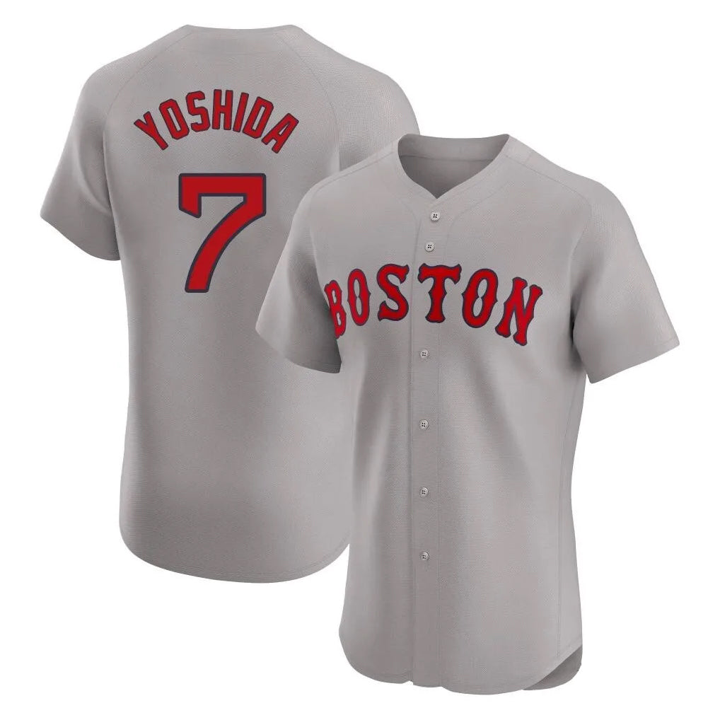 Kooe B.Red Sox #7 Masataka Yoshida Player Gray Road Limited Elite Home Game Stitched Jersey