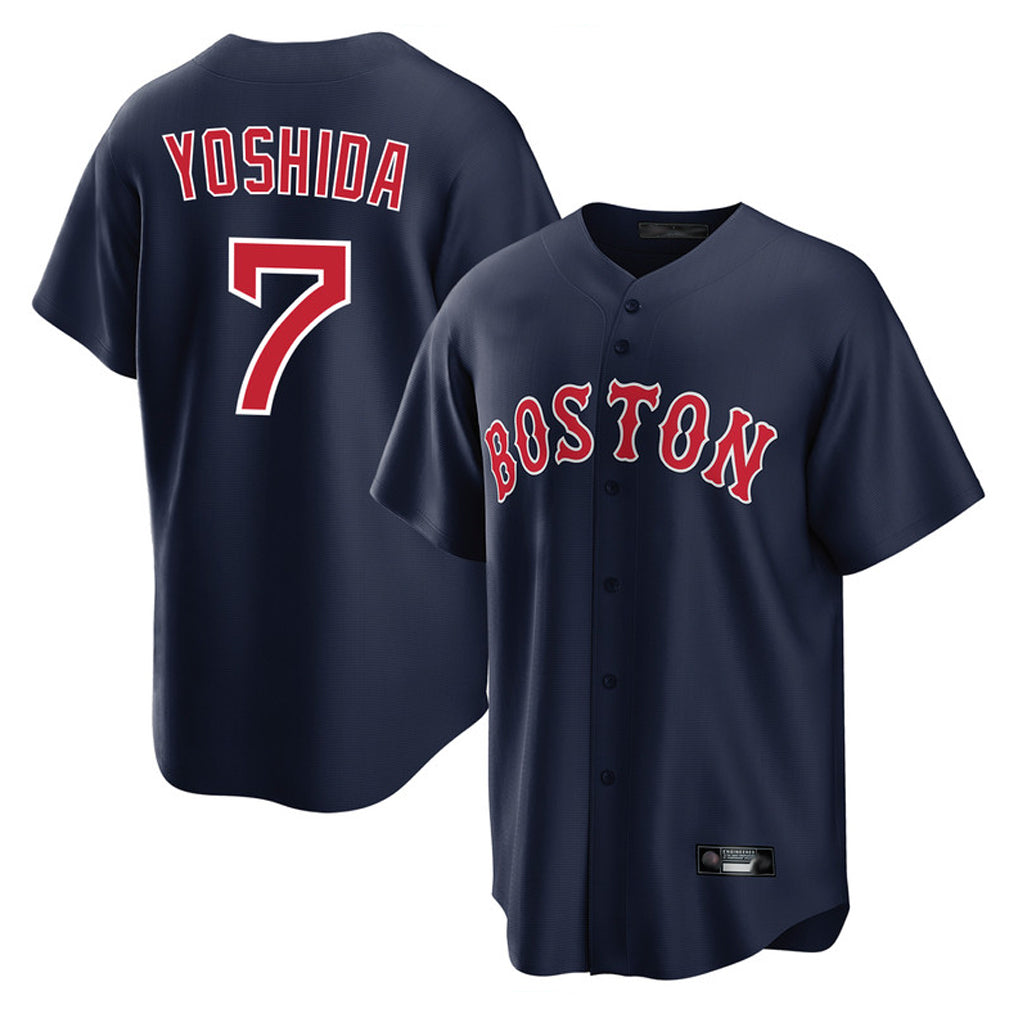 Kooe B.Red Sox #7 Masataka Yoshida Player Navy Home Game Stitched Jersey