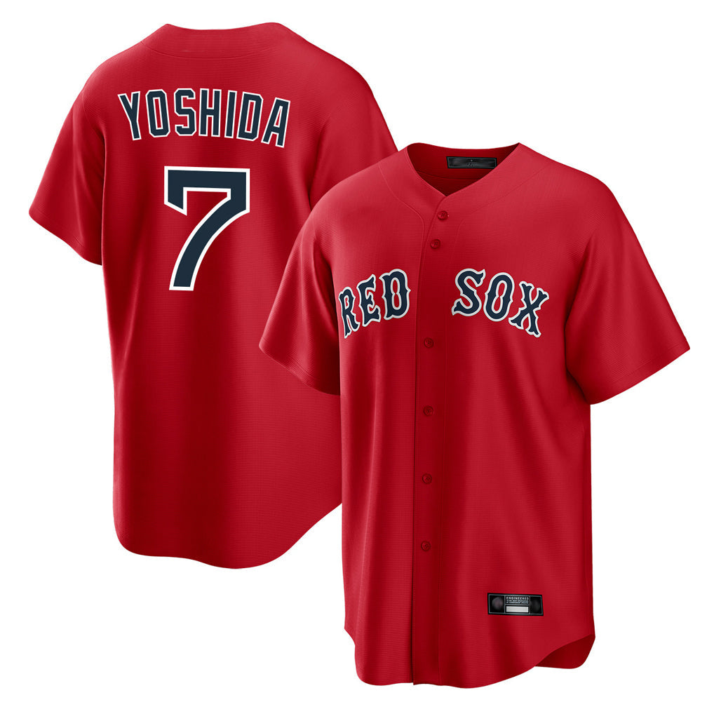 Kooe B.Red Sox #7 Masataka Yoshida Player Red Home Game Stitched Jersey