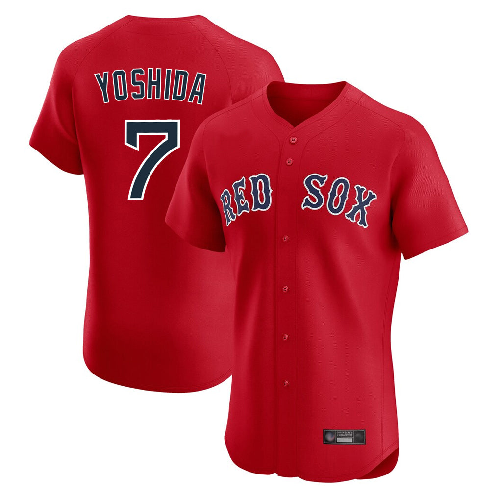 Kooe B.Red Sox #7 Masataka Yoshida Player Red Limited Elite Home Game Stitched Jersey