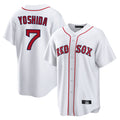 Kooe B.Red Sox #7 Masataka Yoshida Player White Home Game Stitched Jersey