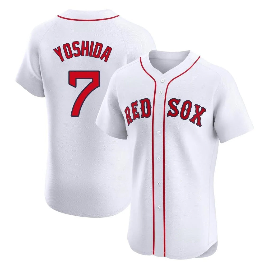 Kooe B.Red Sox #7 Masataka Yoshida Player White Limited Elite Home Game Stitched Jersey