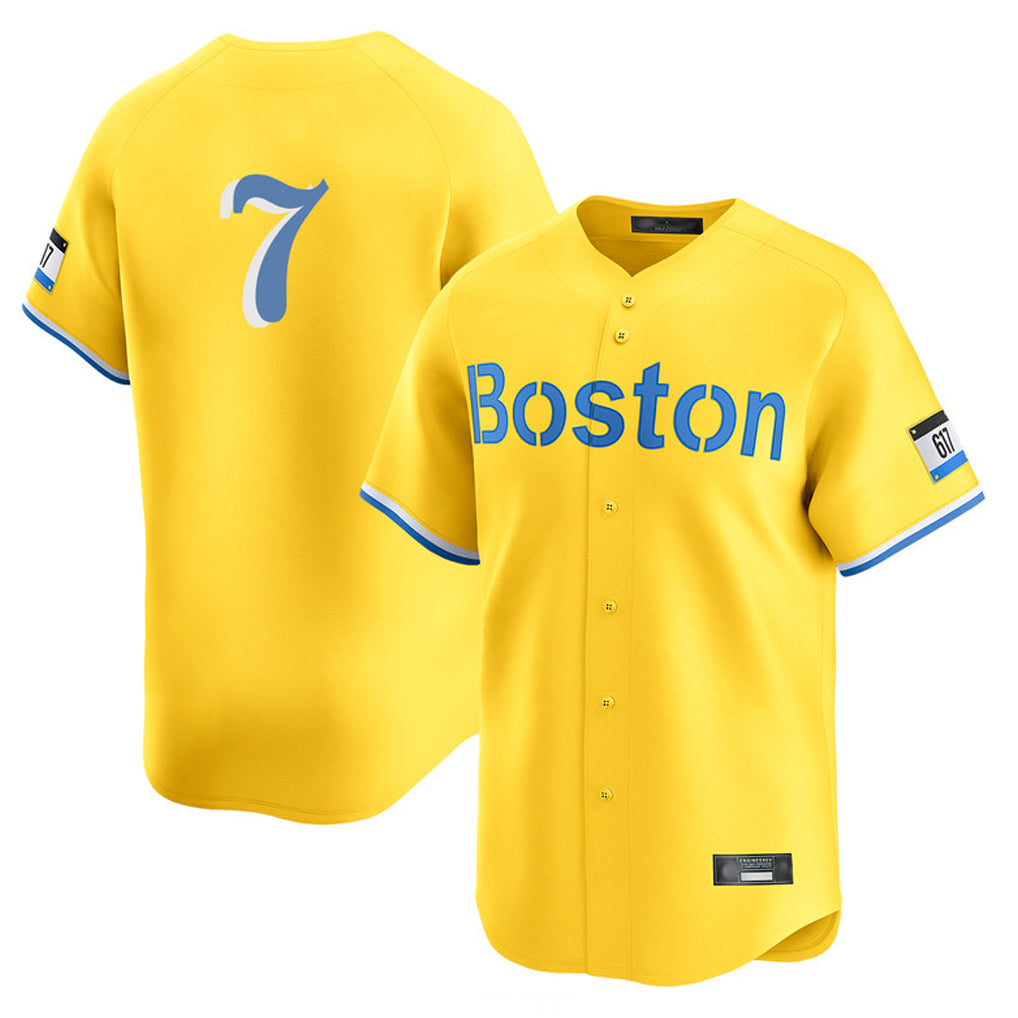 Kooe B.Red Sox #7 Masataka Yoshida Player Yellow Limited Home Game Stitched Jersey