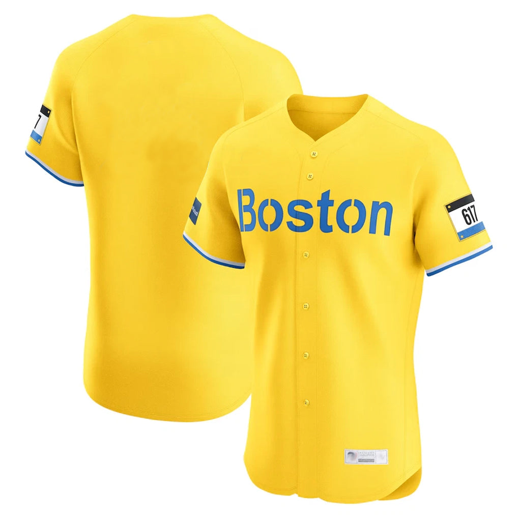 Kooe B.Red Sox Blank Player Yellow Limited Elite Home Game Stitched Jerseys