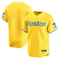 Kooe B.Red Sox Blank Player Yellow Limited Home Game Stitched Jerseys