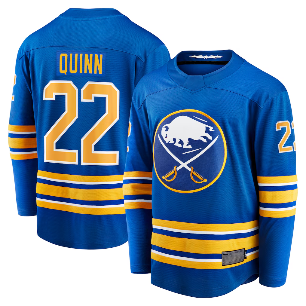 Kooe B.Sabres #22 Jack Quinn Royal Home Breakaway Stitched Jerseys