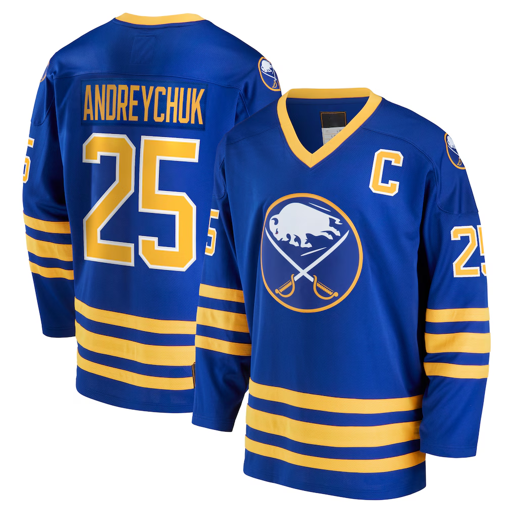 Kooe B.Sabres #25 Dave Andreychuk Royal Breakaway Retired Player Stitched Jerseys