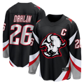 Kooe B.Sabres #26 Rasmus Dahlin Black Alternate Captain Patch Breakaway Stitched Jerseys