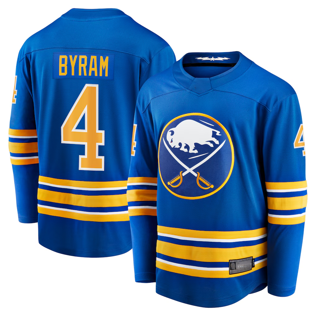 Kooe B.Sabres #4 Bowen Byram Royal Home Breakaway Stitched Jerseys