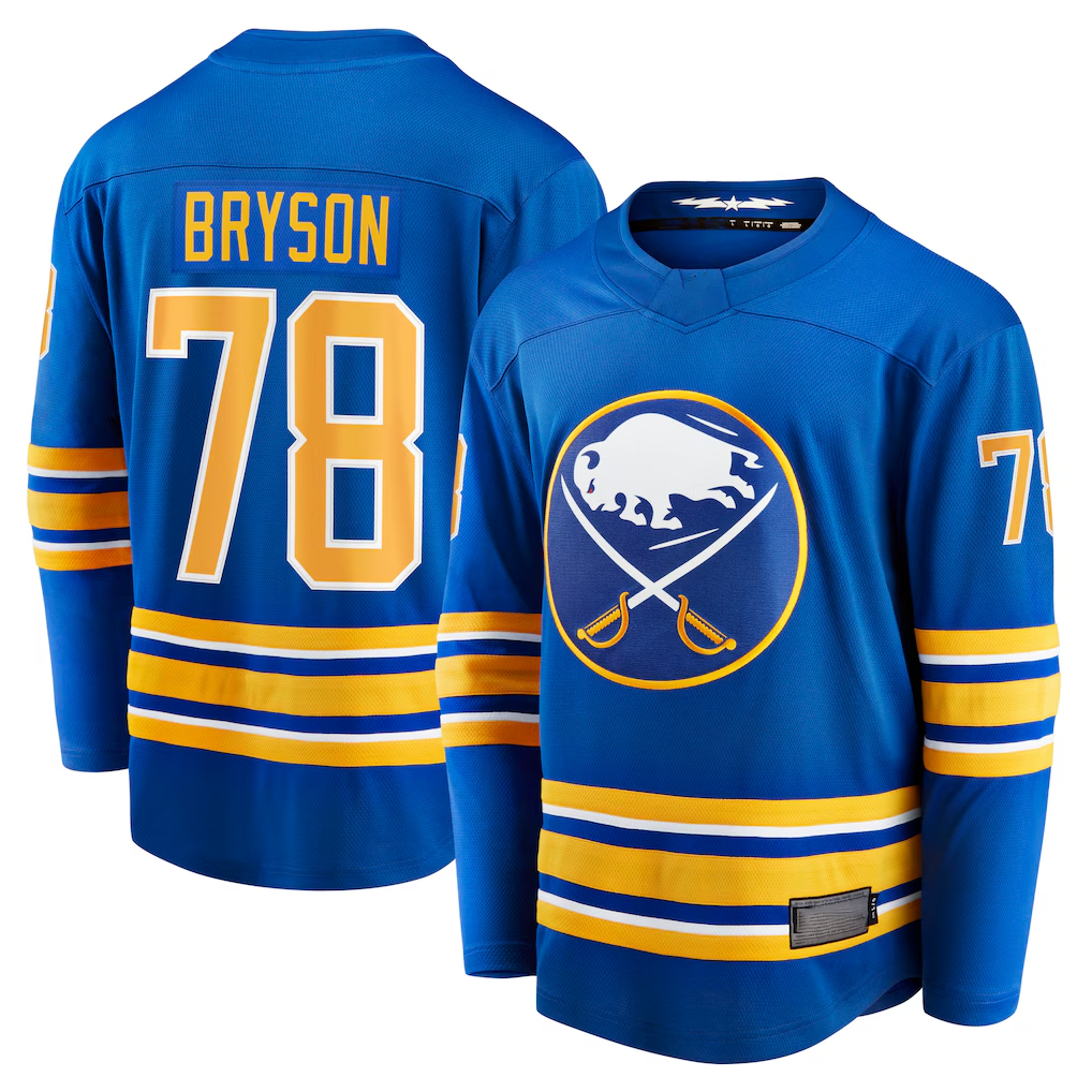 Kooe B.Sabres #78 Jacob Bryson Royal Home Breakaway Player Stitched Jerseys