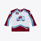 Kooe C.Avalanche Patrick Roy Mitchell & Ness White 1995 Power Play Jerseys