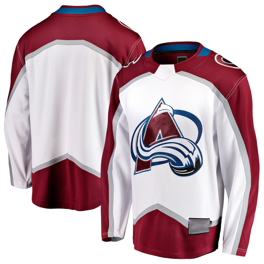Kooe C.Avalanche White Away Breakaway Jerseys