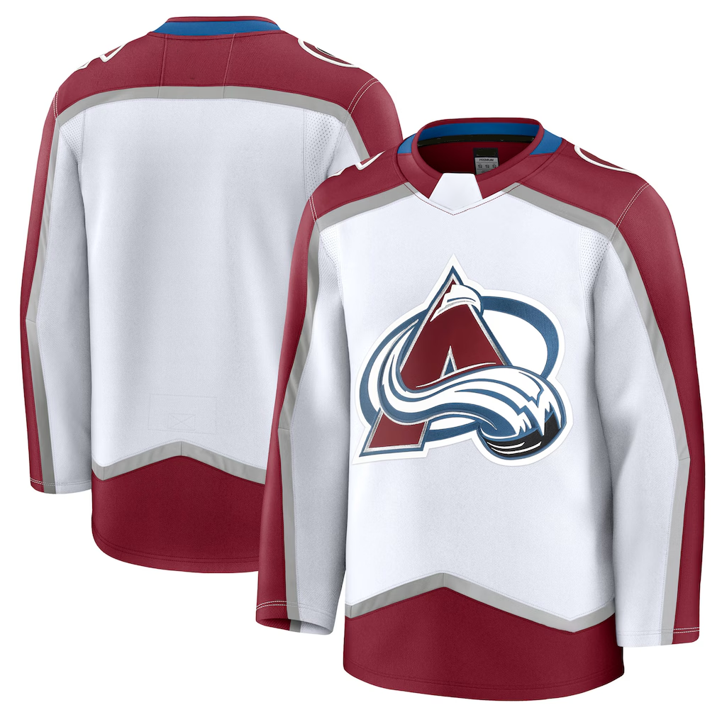 Kooe C.Avalanche White Away Premium Jerseys