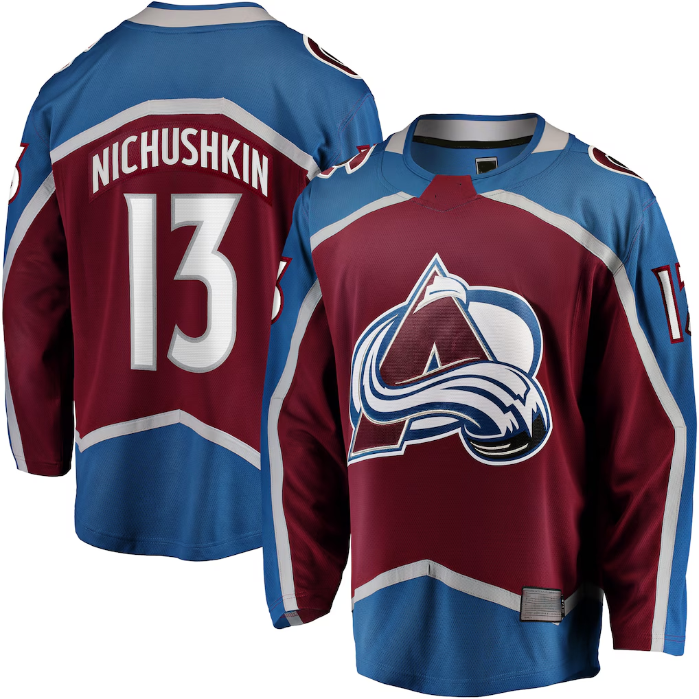 Kooe C.Avalanche #13 Valeri Nichushkin Burgundy Breakaway Player Jerseys