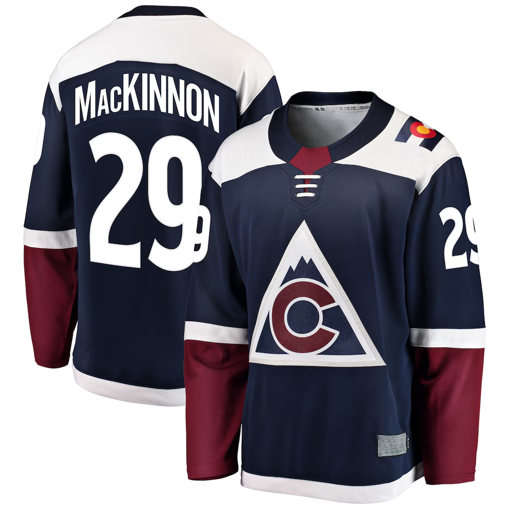 Kooe C.Avalanche #29 Nathan MacKinnon Navy Breakaway Jerseys