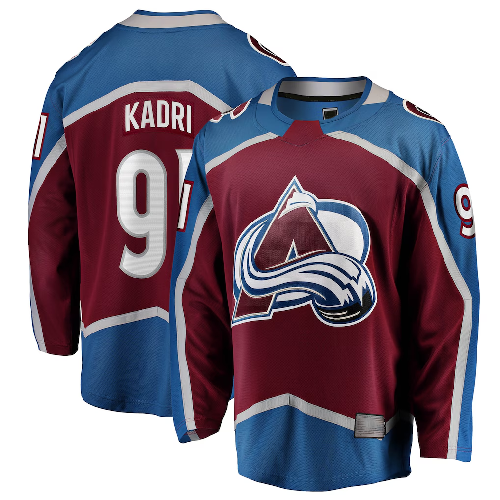 Kooe C.Avalanche #91 Nazem Kadri Burgundy Home Breakaway Jerseys