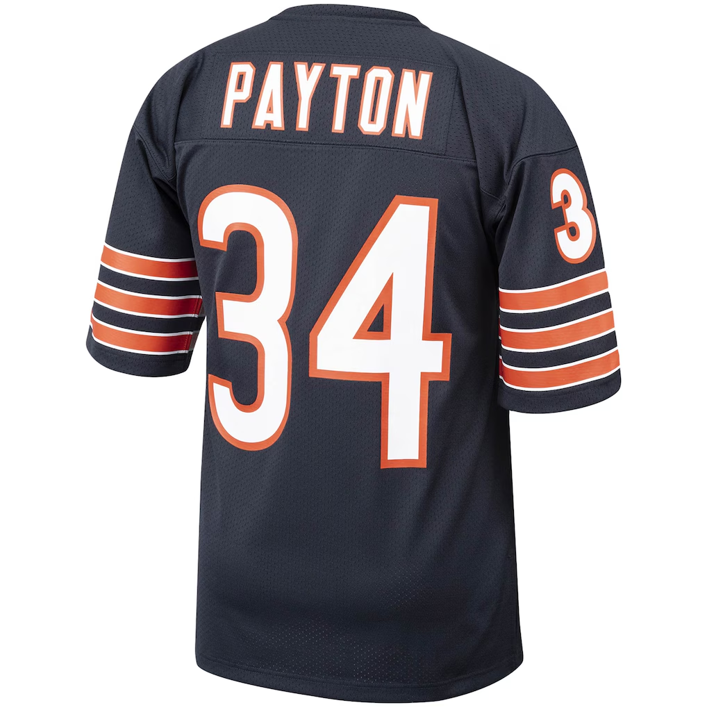 Kooe C.Bears 1985 #34 Walter Payton Mitchell & Ness Navy Authentic Throwback Retired Player Stitched Puhic Jersey