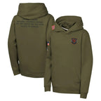Kooe C.Bears Olive Salute to Service Pullover Hoodies Limited Game Blank Player Stitched Jerseys